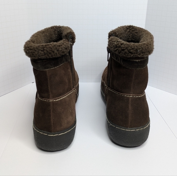 Lands' End Sherpa Lined Suede Ankle Boot 9.5 Women - Picture 5 of 8